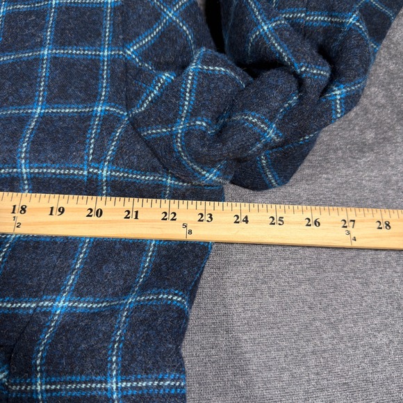 Talbots Blazer Jacket Womens 16W Blue Wool Blend Plaid Tweed Academia Office - Picture 7 of 10